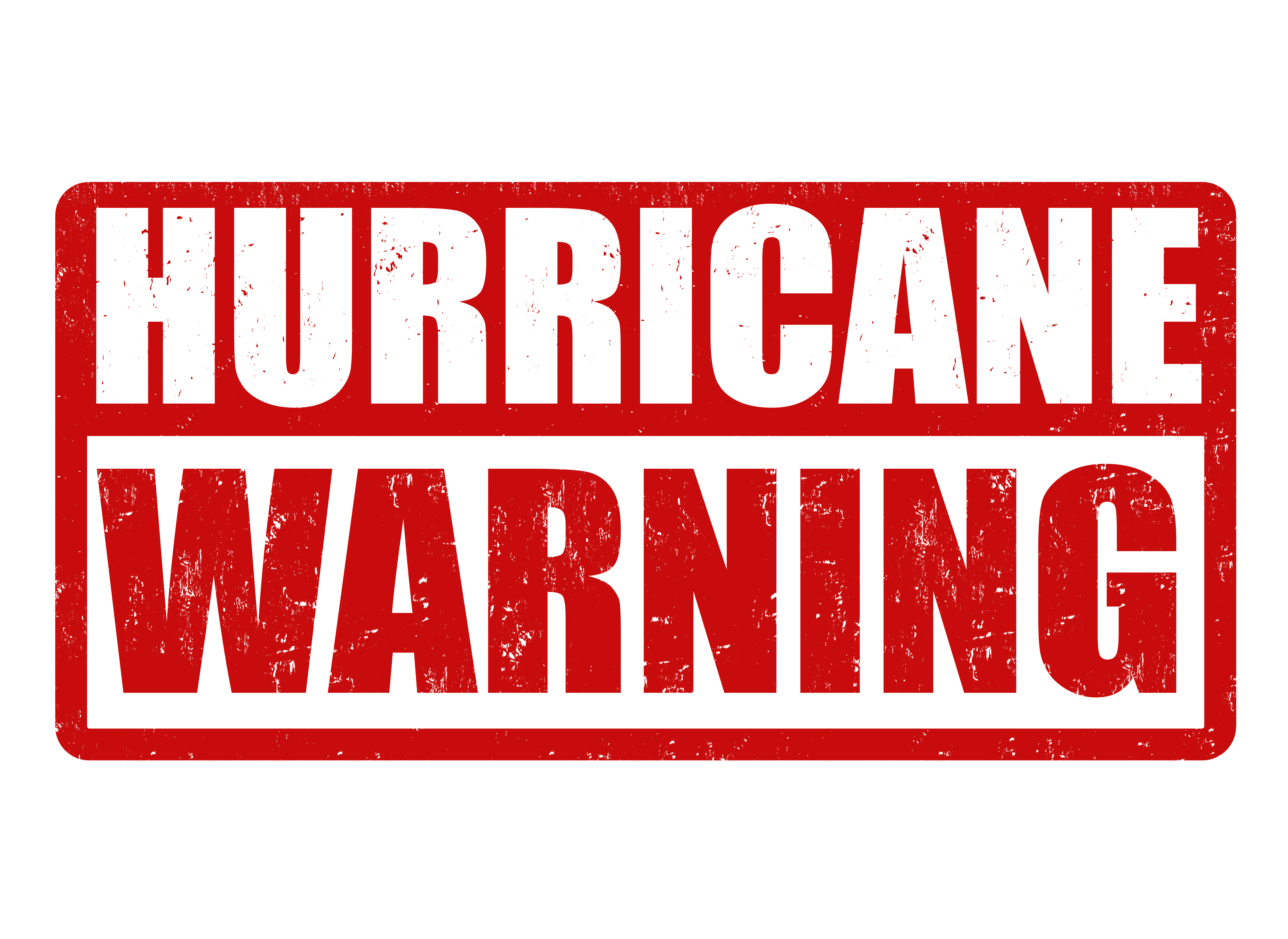 Hurricane Warning Sticker